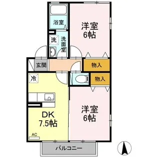 プルミエ・ラムール B【2階】の間取り