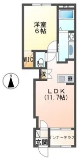 阿見フラッツ【1階】の間取り