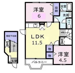 メゾン ブライトニス【2階】の間取り