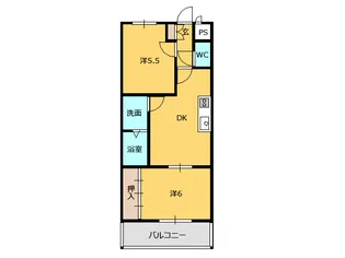 メゾンやまき【1階】の間取り