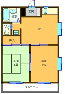 北田ハイツ【3階】の間取り