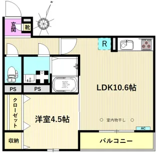レジデンスSAKURAMORI【2階】の間取り