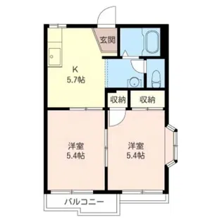 積水ハウスシャーメゾン コーポ701 A 201号室【2階】の間取り