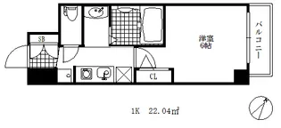 エステムコート神戸湊町【8階】の間取り