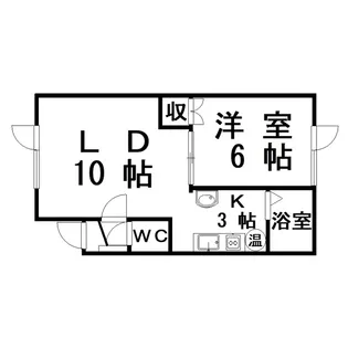ハイツかりん【1階】の間取り