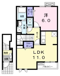 カサブランカ【2階】の間取り