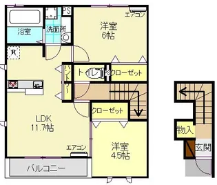 メゾン ド シャルムB【2階】の間取り
