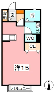 ラフィネ中島 B【1階】の間取り