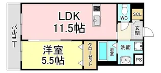 アセンション御開【2階】の間取り
