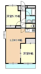 岡山県岡山市北区西長瀬【マンション】の間取り