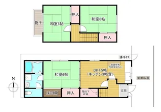 京都府京都市左京区一乗寺塚本町【一戸建】の間取り