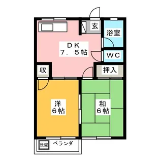 杉山ハイツ【2階】の間取り