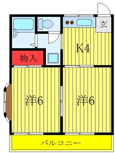 第1河村ハイツ【1階】の間取り