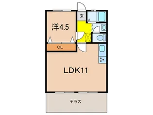 パ-クハイツ【1階】の間取り