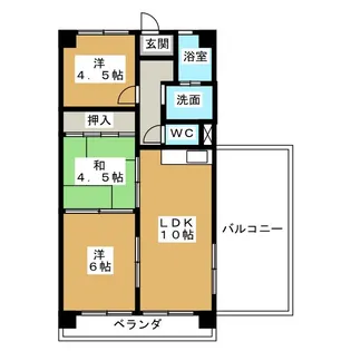 三京マンション【4階】の間取り