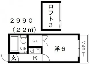 レオパレス藤井寺第3【1階】の間取り