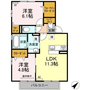 アイリス【2階】の間取り