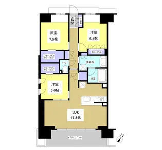 ブライトタウン天竜川駅前フレシア【9階】の間取り