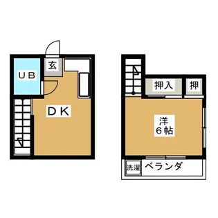 フラット白山1号棟【2階】の間取り