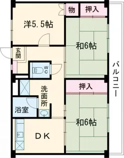 ビレッジハウス中村1号棟【4階】の間取り