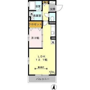 埼玉県草加市新善町【アパート】の間取り