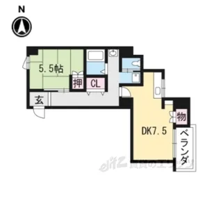レークハイツ瀬田【4階】の間取り