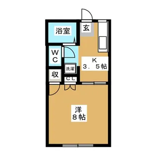 シャトーカトレア【2階】の間取り