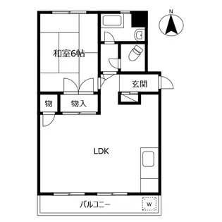 服部ビル B棟【1階】の間取り