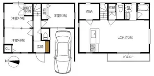 神奈川県横浜市中区矢口台【一戸建】の間取り