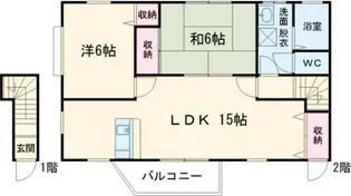 ミ・カーサ吉野【2階】の間取り