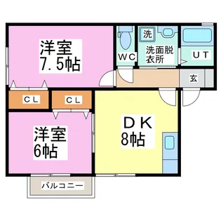 サラエYS A棟【1階】の間取り