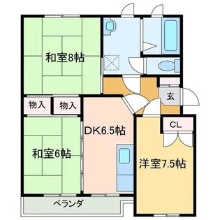エスポワール八雲【4階】の間取り