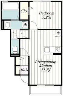 グリーンリーフA【1階】の間取り