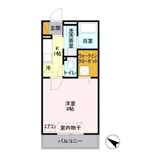 埼玉県所沢市大字牛沼【アパート】の間取り