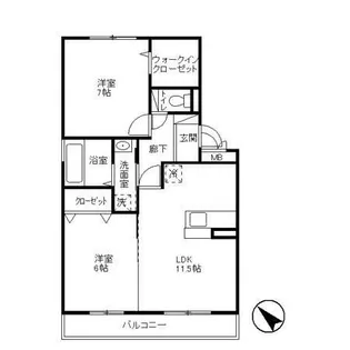 サニーリヴ A【1階】の間取り