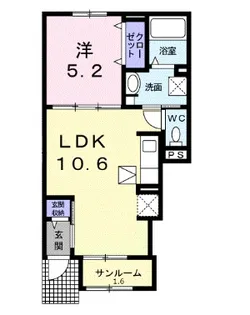 新潟県五泉市南本町3【アパート】の間取り