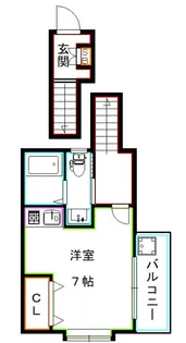 東京都中野区中央2【アパート】の間取り