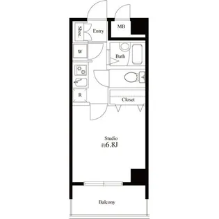 1Kの間取り画像