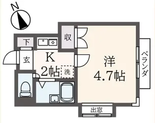 1Kの間取り画像