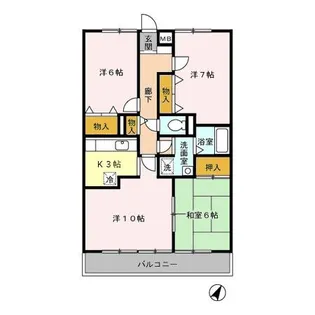東京都東村山市廻田町1【マンション】の間取り