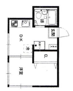 山崎アパートメント【1階】の間取り