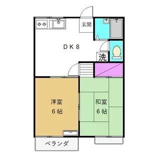 埼玉県所沢市緑町3【アパート】の間取り