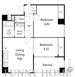 東京都杉並区上高井戸1【マンション】の間取り