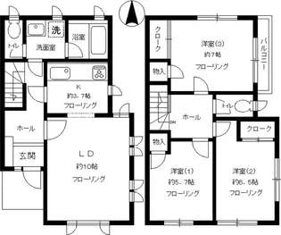 東京都大田区仲池上1【一戸建】の間取り