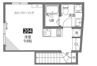 仙川アパートメント【2階】の間取り