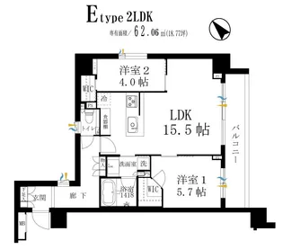 ガーデンテラス下北沢【5階】の間取り