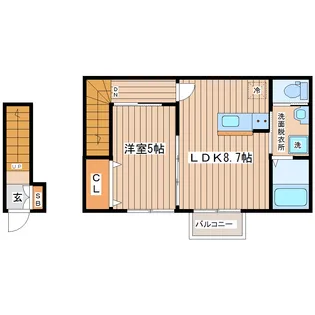 宮城県仙台市青葉区通町2【アパート】の間取り