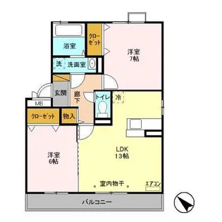千葉県千葉市中央区村田町【アパート】の間取り