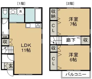 サンステージ北田宮の間取り