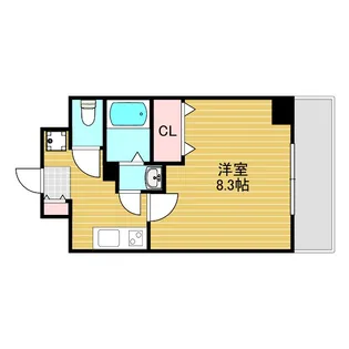 MELDIA CREST TAPP 新大阪WEST【8階】の間取り